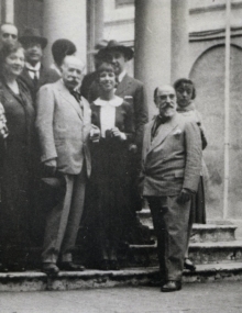 Mariano Benlliure visita a Miguel Blay, director de la Academia de España en Roma. Foto Colección particular Ciudad Real
