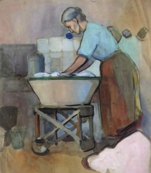 José Benlliure Ortiz (Peppino), Mujer lavando, ca. 1910. Casa-Museo Benlliure, Ayuntamiento de Valencia