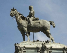 Estatua de Alfonso XII a caballo. Foto Foto JC Martín Lera, DGPH CAM
