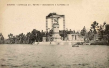 Monumento a Alfonso XII en el parque del Retiro de Madrid antes de su terminación. Foto Archivo FMB