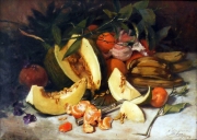 Blas Benlliure, Naturaleza muerta con melón. Colección particular. Foto FMB