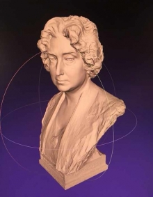 Modelo digital obtenido por fotogrametría del busto de Lucrecia Arana. © Fundación Mariano Benlliure