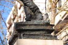 Detalle del monumento a Cervantes. Foto Arch. FMB