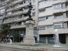 Monumento a Cervantes en los jardines de la Calle Guillén de Castro. Foto J.Diez Arnal
