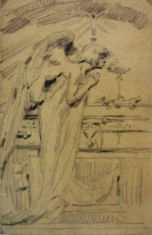 Mariano Benlliure, "Apunte de la lápida de los condes de San Julián". Archivo Museo Mariano Benlliure, Crevillent (Alicante)