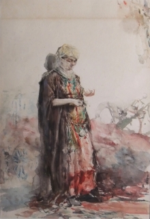 José Benlliure Gil, Mujer Mora, acuarela / papel_Foto Casa-Museo Benlliure, Ayuntamiento de Valencia
