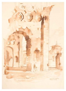 José Luis Benlliure Galán, Roma. Basilica de Majencio. Colección particular. Foto FMB