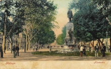 El monumento al marqués de Larios en la Alameda Principal de Málaga. Foto Archivo Fundación Mariano Benlliure