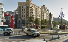 El monumento al marques de Larios actualmente. Foto googlemaps