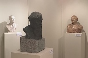 Bustos de Antonio Teixeira Lopes, Armando Marinho de Cunha y Elisa Batista de Sousa Pedroso. Foto Archivo Fundación Mariano Benlliure.