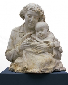 Mariano Benlliure, Lucrecia Arana con su hijo, 1898. Real Academia de Bellas Artes de Madrid. © RABASFM