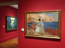 Sorolla en París: "Clotilde y Elena en las rocas" y "El bote blanco", 1905. Foto Archivo Fundación Mariano Benlliure