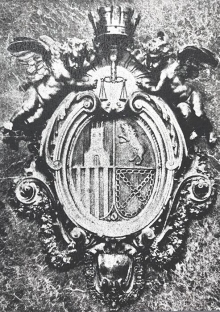 Medallón del Tribunal Supremo de Justicia, modificado a partir del original de Mariano Benlliure, con la corona mural,1931. Archivo Fundación Mariano Benlliure