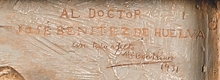 Mariano Benlliure, Visitar a los enfermos (detalle). Modelo en escayola. Foto Subastas Segre